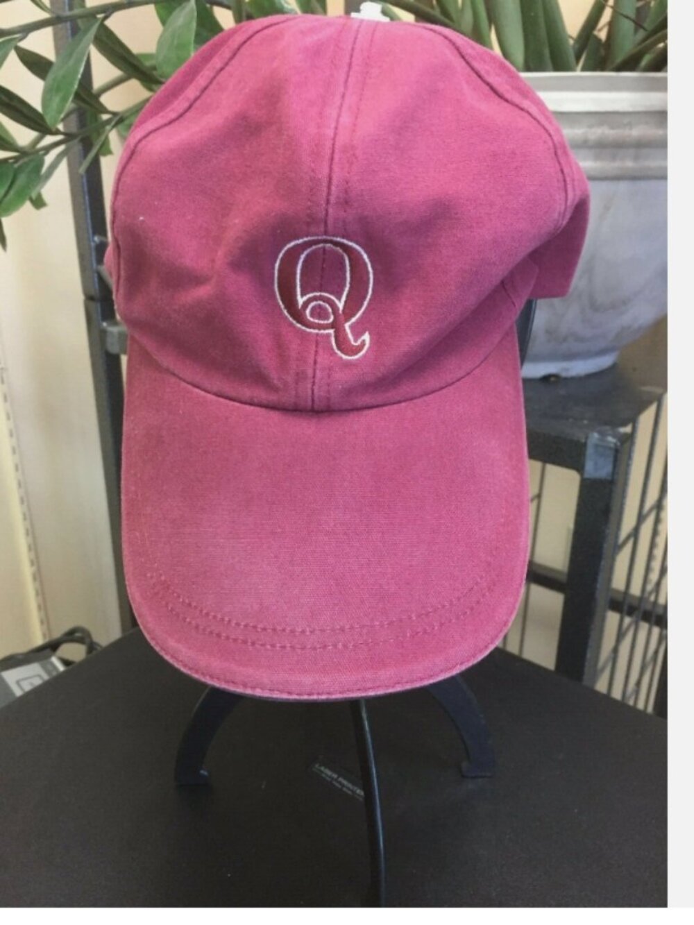 Pink Magenta Cap Monogram Initial Q Letter Fishing Baseball Trucker Golf